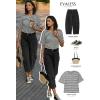 imageEVALESS Barrel Jeans for Women Trendy High Waisted Wide Leg Baggy Ankle Denim PantsBlack
