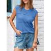 imageEVALESS Sexy Crochet Tank Top for Women Sweater Tank Tops 2025 Trendy Crewneck Sleeveless Summer Tops Hollow Out Knit ShirtsBeau Blue