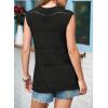 imageEVALESS Sexy Crochet Tank Top for Women Sweater Tank Tops 2025 Trendy Crewneck Sleeveless Summer Tops Hollow Out Knit ShirtsBlack