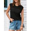 imageEVALESS Sexy Crochet Tank Top for Women Sweater Tank Tops 2025 Trendy Crewneck Sleeveless Summer Tops Hollow Out Knit ShirtsBlack