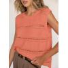 imageEVALESS Sexy Crochet Tank Top for Women Sweater Tank Tops 2025 Trendy Crewneck Sleeveless Summer Tops Hollow Out Knit ShirtsLight Pink