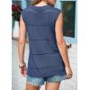 imageEVALESS Sexy Crochet Tank Top for Women Sweater Tank Tops 2025 Trendy Crewneck Sleeveless Summer Tops Hollow Out Knit ShirtsSail Blue