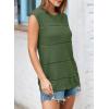 imageEVALESS Sexy Crochet Tank Top for Women Sweater Tank Tops 2025 Trendy Crewneck Sleeveless Summer Tops Hollow Out Knit ShirtsSmoke Green