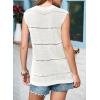 imageEVALESS Sexy Crochet Tank Top for Women Sweater Tank Tops 2025 Trendy Crewneck Sleeveless Summer Tops Hollow Out Knit ShirtsWhite