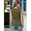 imageEVALESS Sweater Vest Women Cute Spring Summer Crewneck Knit Sleeveless Crochet TopsJungle Green