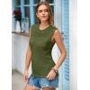 imageEVALESS Sweater Vest Women Cute Spring Summer Crewneck Knit Sleeveless Crochet TopsJungle Green