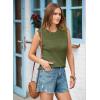 imageEVALESS Sweater Vest Women Cute Spring Summer Crewneck Knit Sleeveless Crochet TopsJungle Green