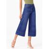 imageEVALESS Wide Leg Jeans for Women High Waisted Capri Pants Trendy Stretchy Straight Baggy Denim PantsNavy Blue