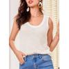 imageEVALESS Womens Tank Tops Summer Sleeveless Crewneck Ribbed Knit Striped Loose Fitted Blouses Basic Tees Cami ShirtsApricot Stripe