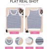 imageEVALESS Womens Tank Tops Summer Sleeveless Crewneck Ribbed Knit Striped Loose Fitted Blouses Basic Tees Cami ShirtsBlue Stripe