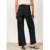 imageEVALESS Womens Wide Leg Jeans High Waisted Stretchy Loose Denim PantsBlack