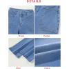 imageEVALESS Womens Wide Leg Jeans High Waisted Stretchy Loose Denim PantsLight Blue