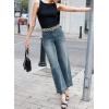 imageEVALESS Womens Wide Leg Jeans High Waisted Stretchy Loose Denim PantsPrussian Blue