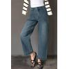 imageEVALESS Womens Wide Leg Jeans High Waisted Stretchy Loose Denim PantsPrussian Blue