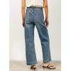 imageEVALESS Womens Wide Leg Jeans High Waisted Stretchy Loose Denim PantsPrussian Blue