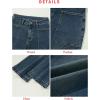imageEVALESS Womens Wide Leg Jeans High Waisted Stretchy Loose Denim PantsReal Teal