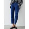 imageEVALESS Jeans for Women Wide Leg High Waisted Boyfriend Straight Leg Stretchy Cropped Denim Pants