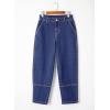 imageEVALESS Jeans for Women Wide Leg High Waisted Boyfriend Straight Leg Stretchy Cropped Denim Pants