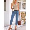 imageEVALESS Womens Baggy Jeans High Waisted Stretchy Boyfriend Barrel Denim Ankle PantsAshleigh Blue