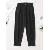 imageEVALESS Womens Baggy Jeans High Waisted Stretchy Boyfriend Barrel Denim Ankle PantsBlack