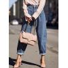 imageEVALESS Womens Baggy Jeans High Waisted Stretchy Boyfriend Barrel Denim Ankle PantsBlue