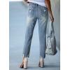 imageEVALESS Womens Jeans Mid Waisted Stretchy Ripped Distressed Tummy Control Straight Ankle Jean for Women Trendy 2025Myosotis
