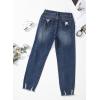 imageEVALESS Womens Jeans Mid Waisted Stretchy Ripped Distressed Tummy Control Straight Ankle Jean for Women Trendy 2025Real Teal