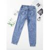 imageEVALESS Womens Jeans Mid Waisted Stretchy Ripped Distressed Tummy Control Straight Ankle Jean for Women Trendy 2025Sky Blue Wash