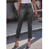 imageEVALESS Ripped Jeans for Women Plaid Patch Boyfriend Skinny Distressed Denim Jean PantsC93 Gray