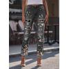 imageEVALESS Ripped Jeans for Women Plaid Patch Boyfriend Skinny Distressed Denim Jean PantsC93 Gray