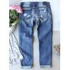 imageEVALESS Ripped Jeans for Women Plaid Patch Boyfriend Skinny Distressed Denim Jean PantsC95 Christmas Snow