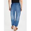 imageEVALESS Womens Baggy Barrel Jeans High Waisted Wide Leg Boyfriend Denim Ankle PantsAshleigh Blue