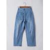 imageEVALESS Womens Baggy Barrel Jeans High Waisted Wide Leg Boyfriend Denim Ankle PantsAshleigh Blue