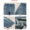 imageEVALESS Womens Baggy Barrel Jeans High Waisted Wide Leg Boyfriend Denim Ankle PantsDusk Blue
