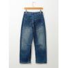 imageEVALESS Womens Baggy Barrel Jeans High Waisted Wide Leg Boyfriend Denim Ankle PantsReal Teal