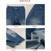 imageEVALESS Womens Baggy Barrel Jeans High Waisted Wide Leg Boyfriend Denim Ankle PantsReal Teal