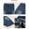 imageEVALESS Womens Baggy Barrel Jeans High Waisted Wide Leg Boyfriend Denim Ankle PantsSail Blue