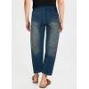 imageEVALESS Womens Baggy Barrel Jeans High Waisted Wide Leg Boyfriend Denim Ankle PantsSail Blue