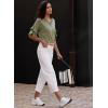 imageEVALESS Womens Baggy Barrel Jeans High Waisted Wide Leg Boyfriend Denim Ankle PantsWhite