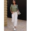 imageEVALESS Womens Baggy Barrel Jeans High Waisted Wide Leg Boyfriend Denim Ankle PantsWhite
