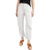 imageEVALESS Womens Baggy Barrel Jeans High Waisted Wide Leg Boyfriend Denim Ankle PantsWhite