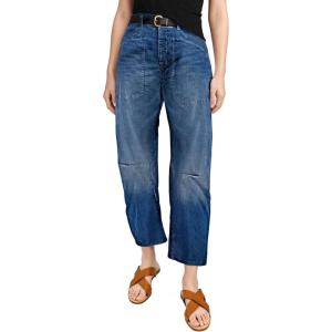imageEVALESS Womens Baggy Barrel Jeans High Waisted Wide Leg Boyfriend Denim Ankle PantsNavy Blue