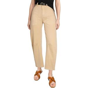 imageEVALESS Womens Baggy Barrel Jeans High Waisted Wide Leg Boyfriend Denim Ankle PantsParchment