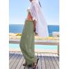 imageEVALESS Women Palazzo Pants Summer Casual Wide Leg High Waist Lounge Flowy Beach Trousers Travel Vacation OutfitsLaurel Green