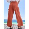 imageEVALESS Women Palazzo Pants Summer Casual Wide Leg High Waist Lounge Flowy Beach Trousers Travel Vacation OutfitsTawny