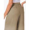 imageEVALESS Womens Baggy Wide Leg Pants Casual Drawstring Elastic Waisted Palazzo Harem Trousers with PocketsPale Khaki