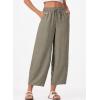 imageEVALESS Womens Baggy Wide Leg Pants Casual Drawstring Elastic Waisted Palazzo Harem Trousers with PocketsSimply Taupe