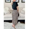 imageEVALESS Women Palazzo Pants Summer Casual Wide Leg High Waist Lounge Flowy Beach Striped Trousers Travel Vacation OutfitsBlack Stripe