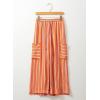 imageEVALESS Women Palazzo Pants Summer Casual Wide Leg High Waist Lounge Flowy Beach Striped Trousers Travel Vacation OutfitsOrange Stripe