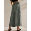 imageEVALESS Women Palazzo Pants Summer Casual Wide Leg High Waist Lounge Flowy Beach Striped Trousers Travel Vacation OutfitsVineyard Green